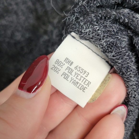 Small Les Snobs Gray Turtleneck Sweater Ribbed - Picture 5 of 6